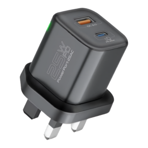 راس فيش شاحن جداري 20W واط مخرجين PD و USB اسود