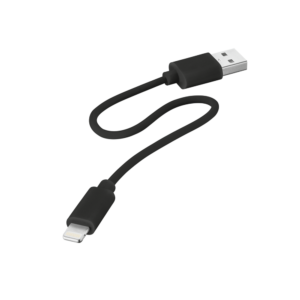 سلك كيبل شاحن يو اس بي الى لايتنق 20 سم اسود عادي