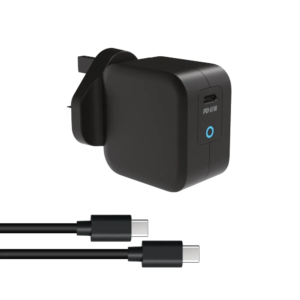 راس فيش شاحن جداري 61W واط مع كيبل تايب سي الى تايب سي اسود